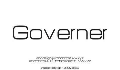 Governer, Abstract scifi alphabet font. digital space typography vector illustration design