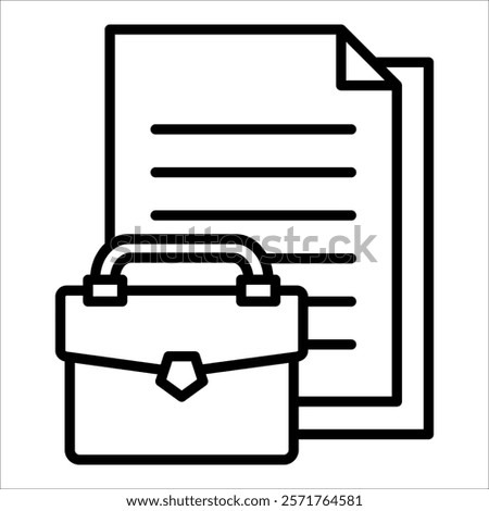 Government Briefcase Icon Element For Design
