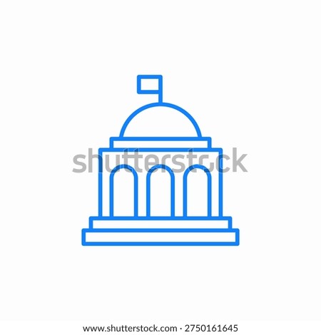 government building icon sign vector