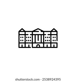 Government building icon. Simple government building icon for social media, app, and web design. Vector illustration