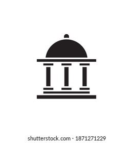 government building icon vector illustration. building icon glyph style design
