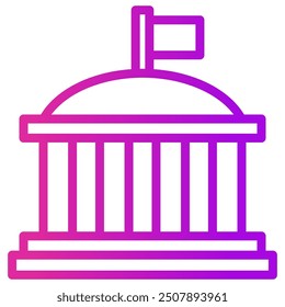 government building icon vector illustration symbol background