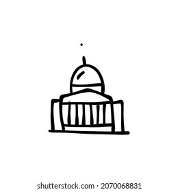 Regierungsbausymbol in Vektorgrafik. Logotype - Doodle