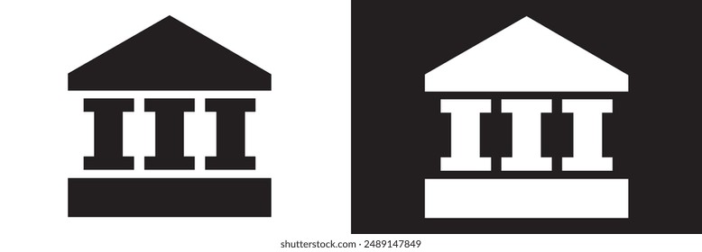 Regierungsgebäude Icon Vektorgrafik auf einem Hintergrund