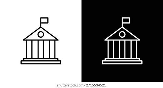 Iconos de construcción del gobierno para los Elementos de UI. Ilustración vectorial de alta calidad.