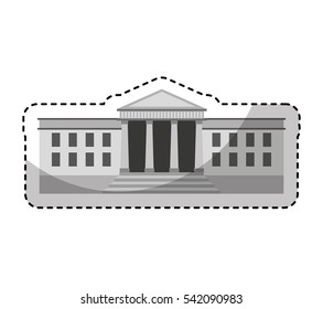government building isolated icon vector illustration design
