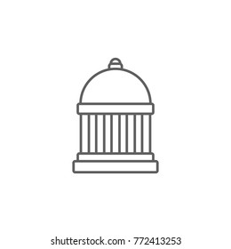 Government Building Line Icon Vector