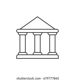 Government building outline icon