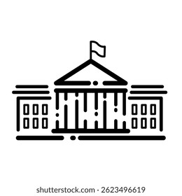 Government building, presidential palace – vector icon.