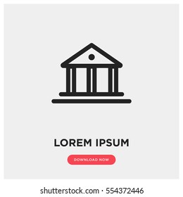 Government building vector icon