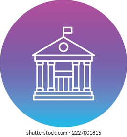 Government Building vector icon. Can be used for printing, mobile and web applications.