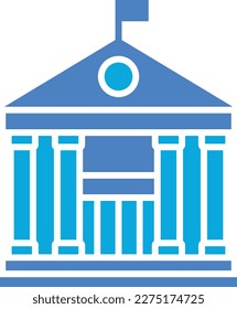 Government Building vector icon. Can be used for printing, mobile and web applications.