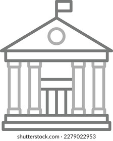 Government Building Vektorsymbol. Kann für Druck-, Mobil- und Web-Anwendungen verwendet werden.