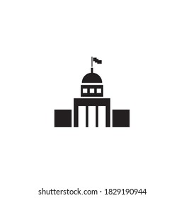 government building vector icon design template