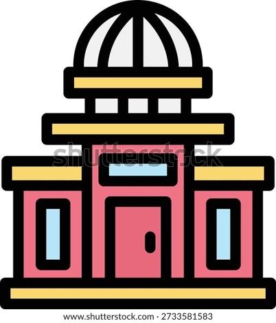 Government building Vector Icon Design Illustration