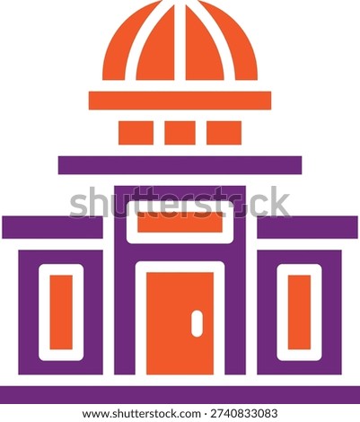 Government building Vector Icon Design Illustration