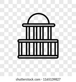 Government buildings vector icon isolated on transparent background, Government buildings logo concept