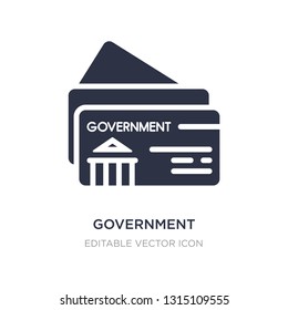 government business card icon on white background. Simple element illustration from Other concept. government business card icon symbol design.