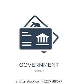 government business card icon vector on white background, government business card trendy filled icons from Other collection, government business card vector illustration