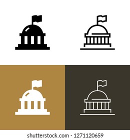 Government Capital Icon Set