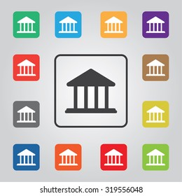 Government colored vector icon for web and mobile