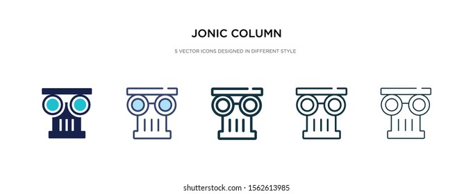 government column icon in different style vector illustration. two colored and black government column vector icons designed in filled, outline, line and stroke style can be used for web, mobile, ui