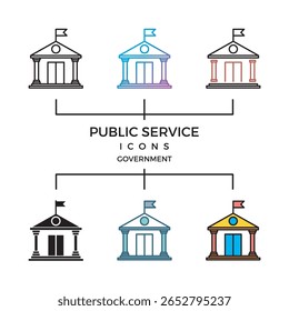 Ilustração do conceito do governo em estilo vetorial, adequado para o serviço público e temas do governo.