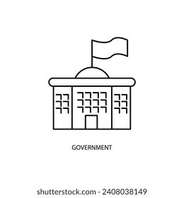 government concept line icon. Simple element illustration. government concept outline symbol design.