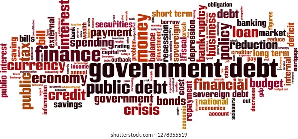 Government Debt Word Cloud Concept Vector Stock Vector (Royalty Free ...