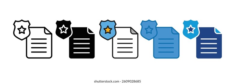 Government Form Icon Set Multiple Style Collection