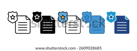 Government Form Icon Set Multiple Style Collection