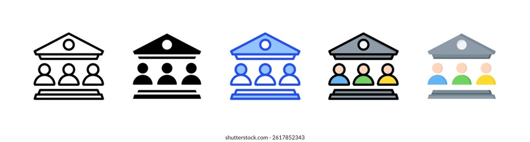 Government Icon Collection With Multiple Styles