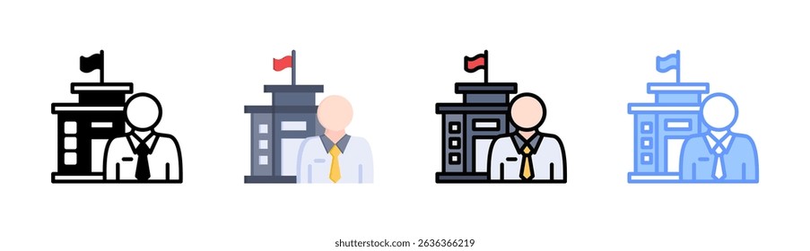 Government Icon Element For Design And Vector