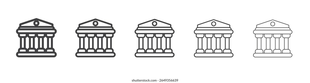 ícone Governo Símbolo de ilustração gráfica de linha