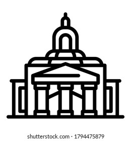 Government icon. Outline government vector icon for web design isolated on white background