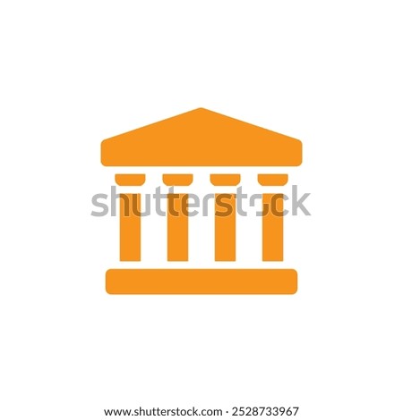 Government icon Outline vector for web ui