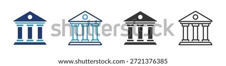 Government icon set collection multi-style.
