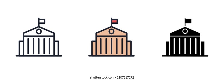 government icon symbol template for graphic and web design collection logo vector illustration