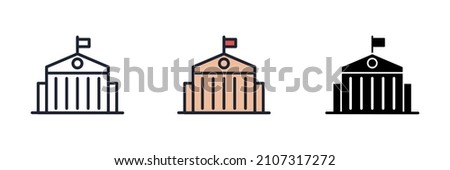 government icon symbol template for graphic and web design collection logo vector illustration