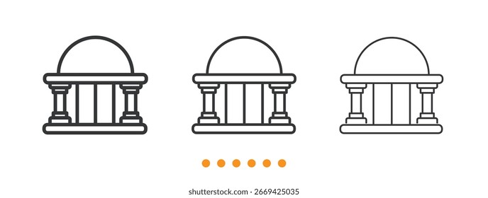 Icono del gobierno. Vector de icono de línea delgada