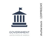 Government icon. Trendy flat vector Government icon on white background from United States of America collection, vector illustration can be use for web and mobile, eps10