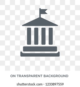 Government icon. Trendy flat vector Government icon on transparent background from United States of America collection. 