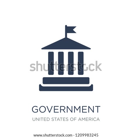 Government icon. Trendy flat vector Government icon on white background from United States of America collection, vector illustration can be use for web and mobile, eps10