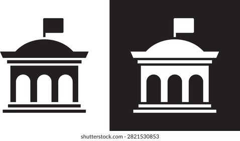 Government icon vector for app web use..