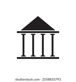 Government icon. vector flat black simple trendy style illustration for web and app..eps