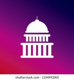 Government icon vector illustrator creative design purple and pink gradient background