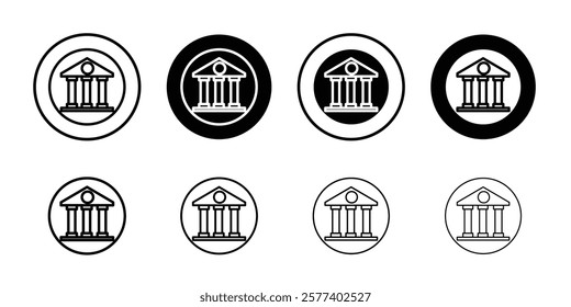 Government icon Vector logo set flat
