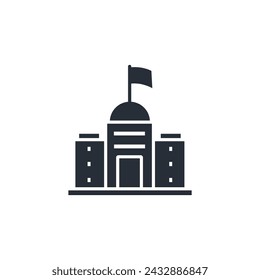 icono de gobierno. vector.Trazo editable.signo de estilo lineal para el uso de diseño web,logo.Ilustración de símbolo.