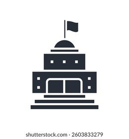 government icon. vector.Editable stroke.linear style sign for use web design,logo.Symbol illustration.
