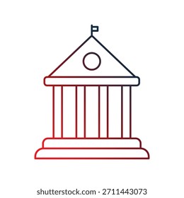 Icono de gobierno con fondo blanco Vector ilustración de stock